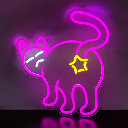 Dimmable Cat Led Neon Signs for Wall Decoration Glowing Sign Powered by USB Pet Shop Animal Party Kids Room Birthday Gift