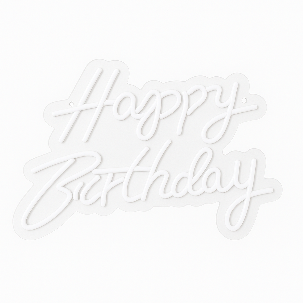 Birthday party neon sign
