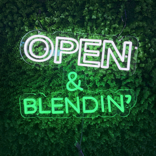 Store welcome signs Neon signs for shops and companies