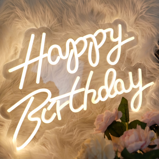 Birthday party neon sign