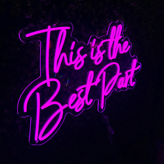 “This is the Best Party" Indoor Pink Signs